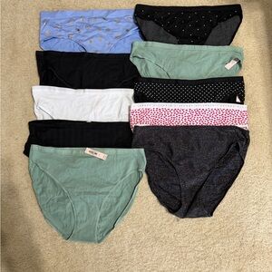 NEW NWT 10 pair Victoria’s Secret/Pink Panties Size: L